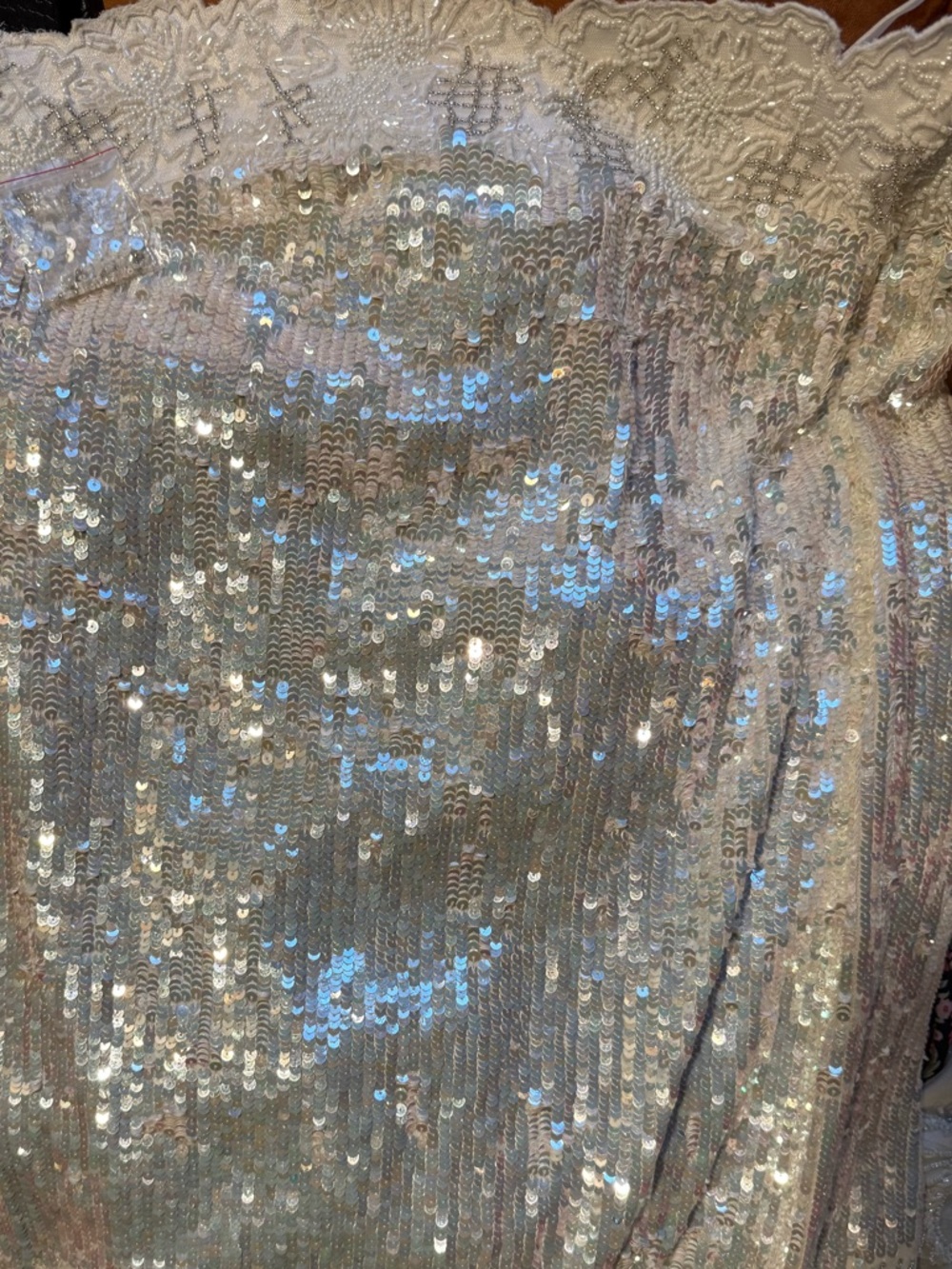 BHLDN White Sequin Mini Dress Rehearsal Dinner - Picture 6 of 6